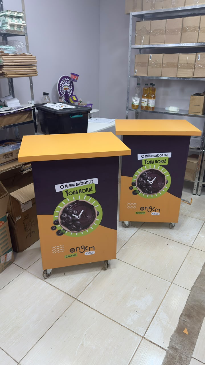 Envelopamento de carrinhos Origem Açaí