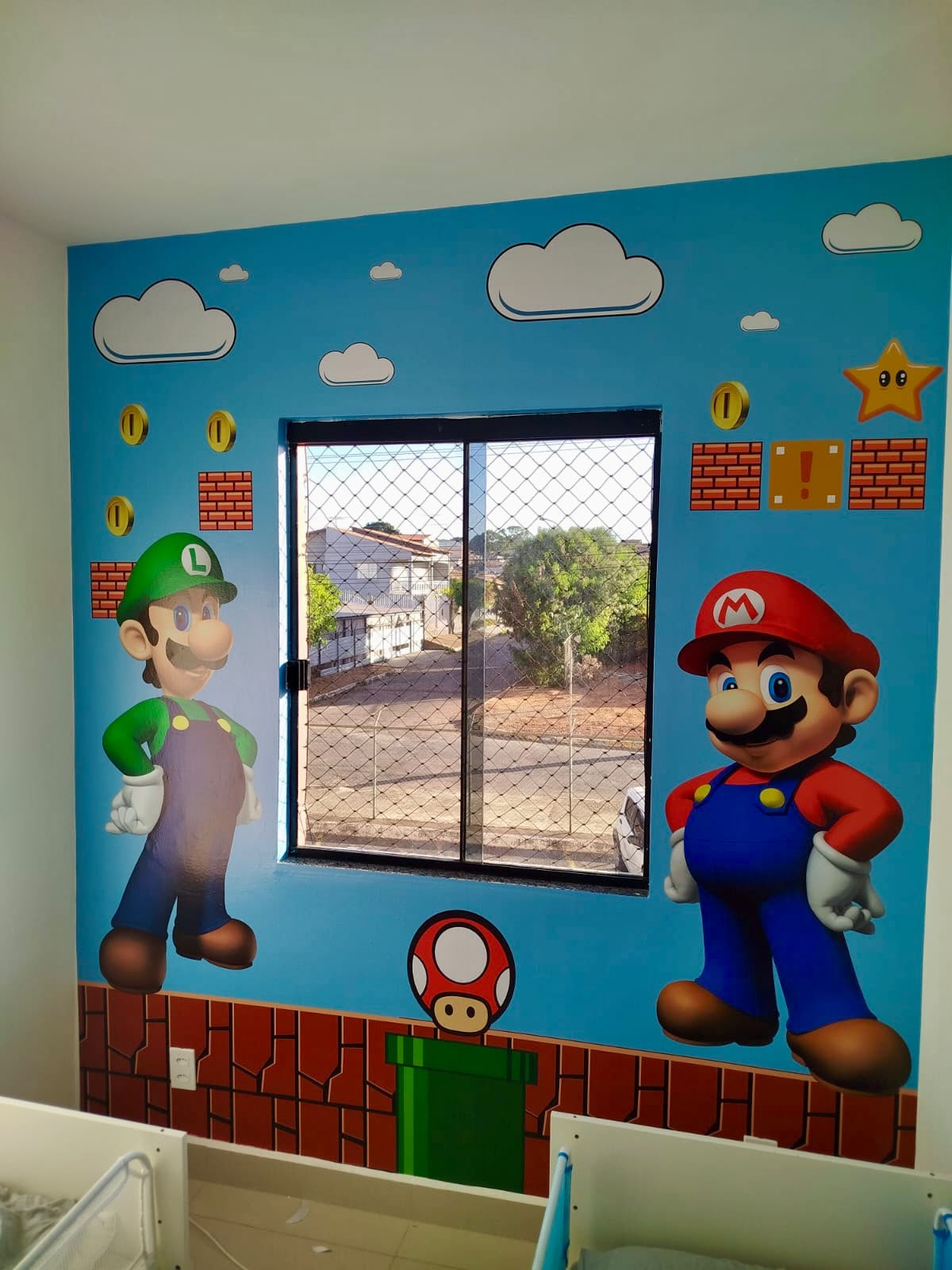 Papel de parede infantil Super Mario